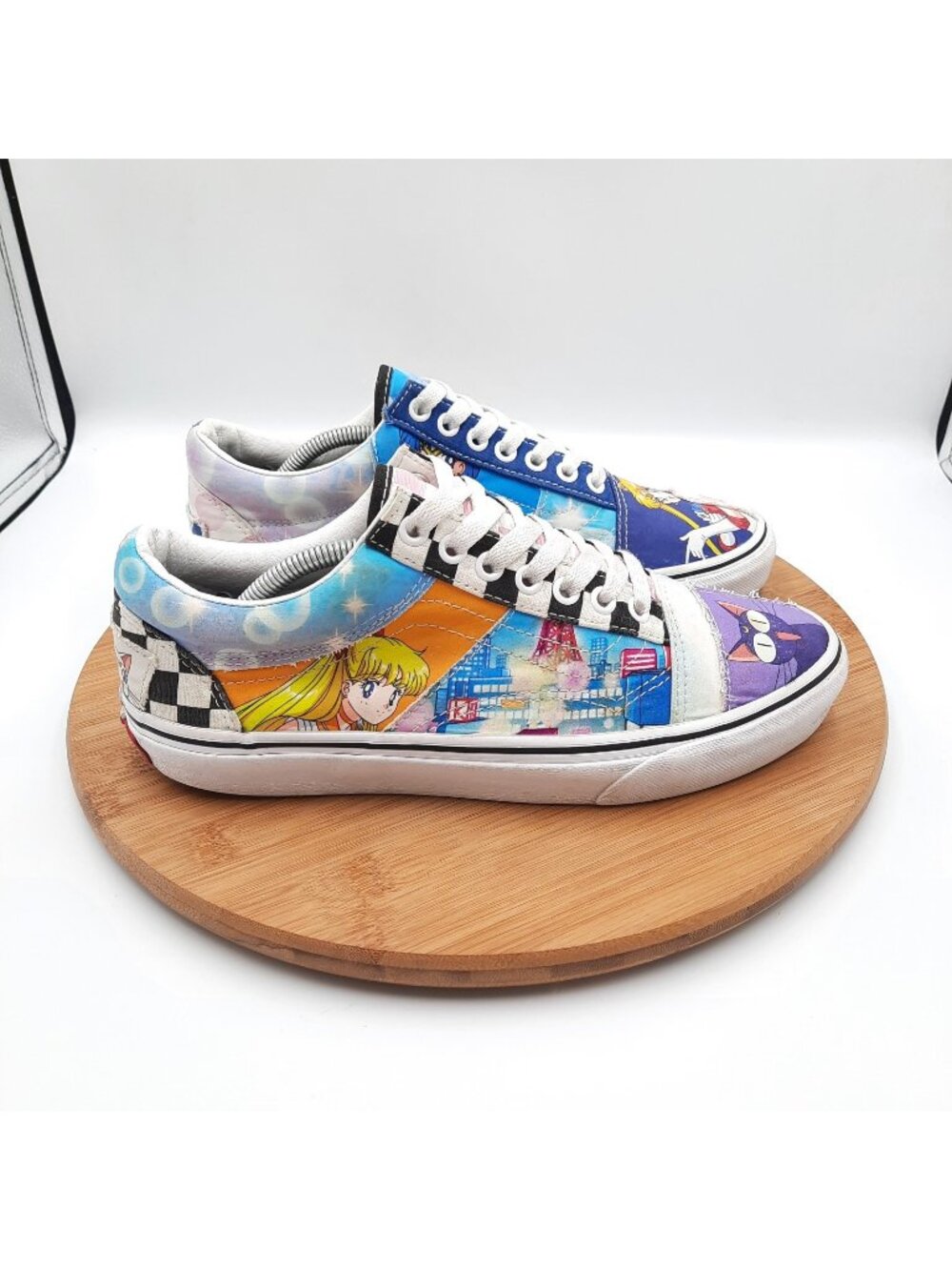 Vans x Sailor Moon Womens 9 Shoes Old Skool Pretty Guardian Patchwork Sneakers